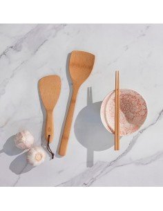 Espátula de bambú para wok 2