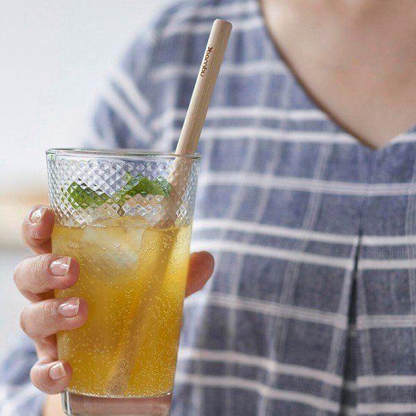 Pajitas de bambú uniformes (6 uds.)