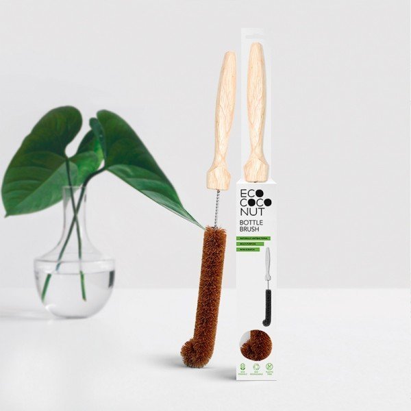 Cepillo para botellas de fibra de coco