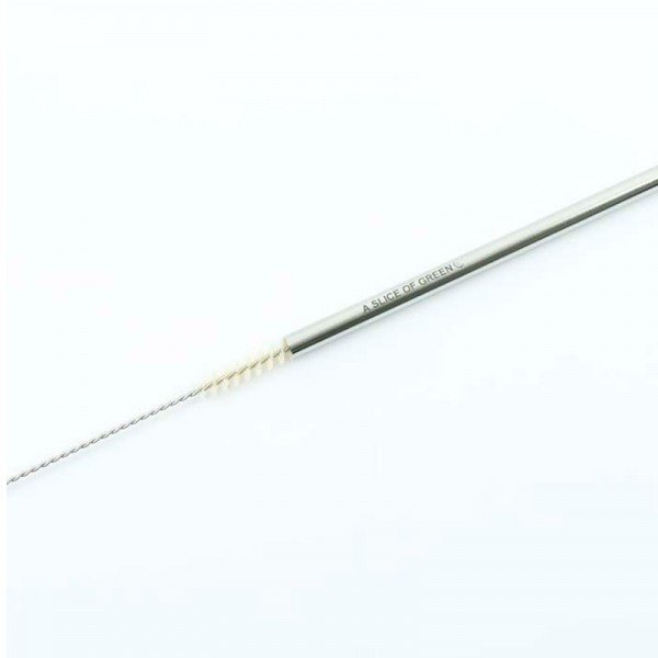 Pajitas de acero inoxidable y cepillo...