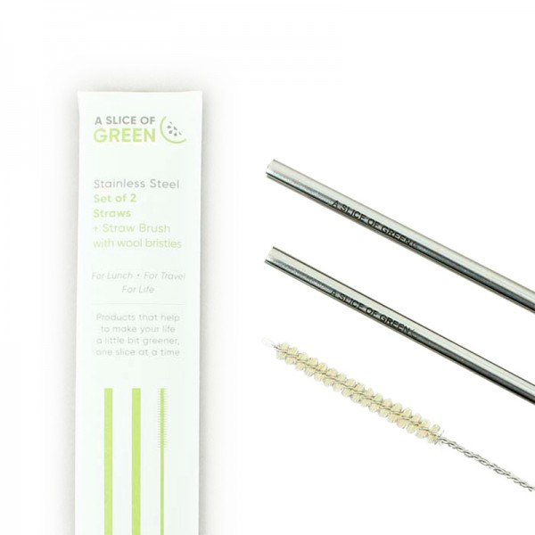 Pajitas de acero inoxidable cortas...