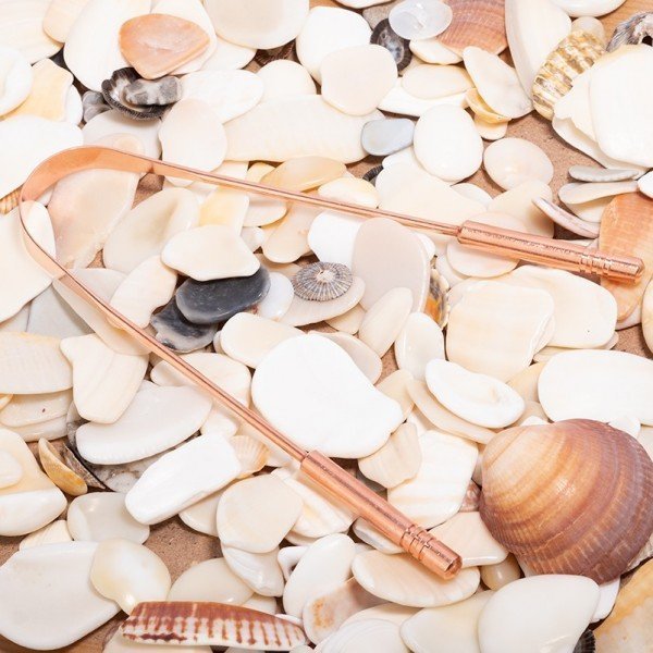 Raspador para lengua de cobre