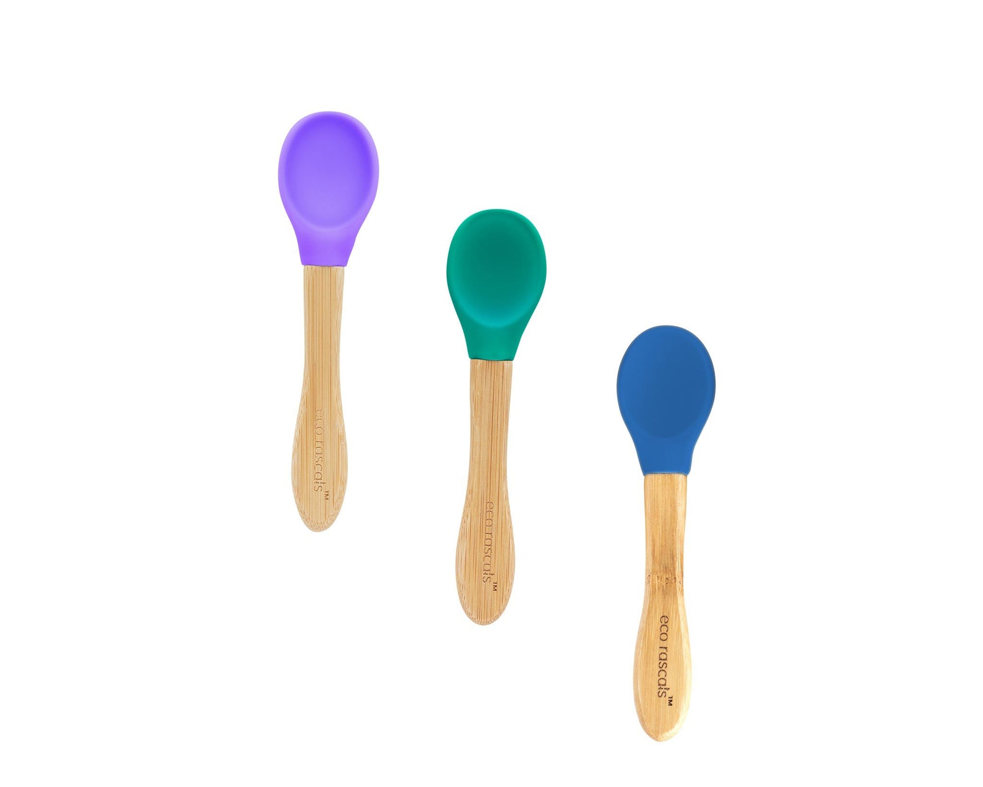 Cucharillas de bambú y silicona (tres unidades)