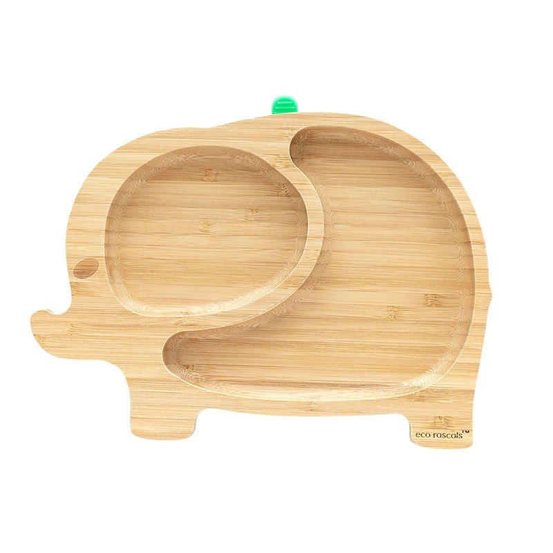 Plato de bambú elefante