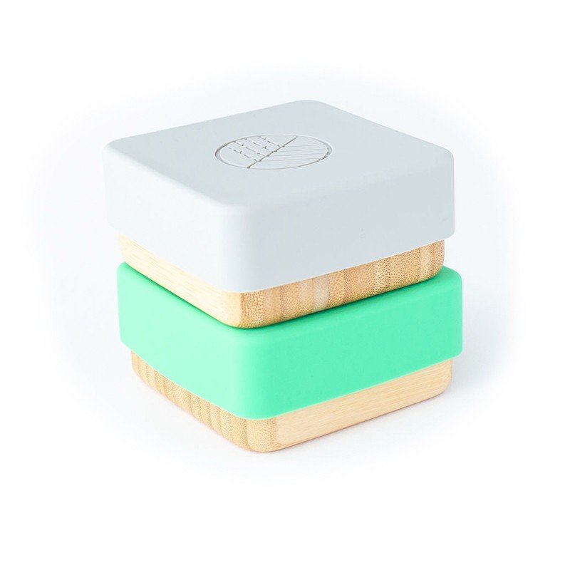 Caja snack de bambú (dos unidades) en varios colores