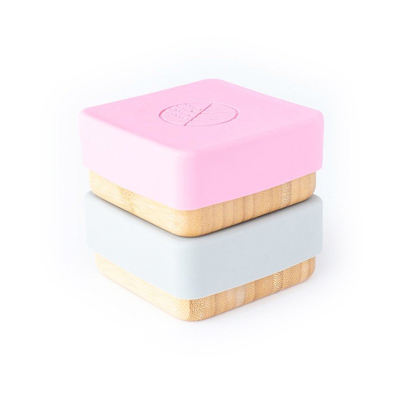Caja snack de bambú (dos unidades) en varios colores