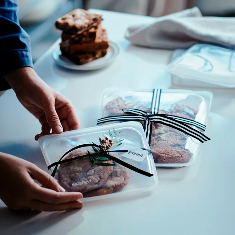 Bolsa de silicona para alimentos reutilizable Stasher mediana